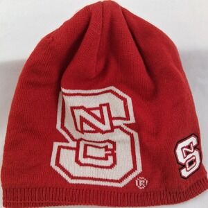 NC State Wolfpack Adidas Red Knit Beanie Hat One Size Fits All